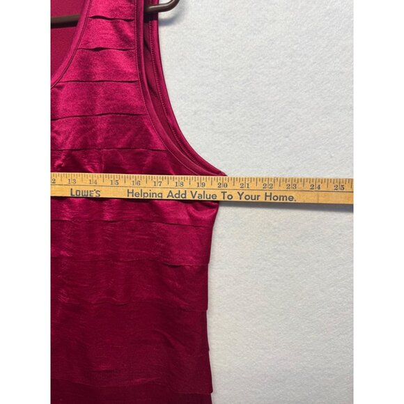 Chicos Sleeveless Layered Tank Top Size 2 Raspberry Pink Polyester Womens - Picture 4 of 5